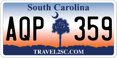 SC license plate AQP359