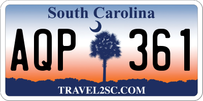 SC license plate AQP361