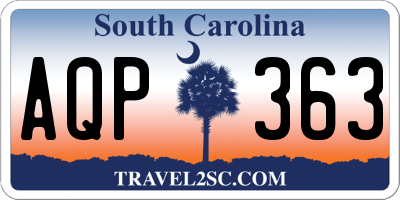 SC license plate AQP363