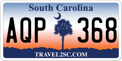 SC license plate AQP368