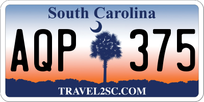 SC license plate AQP375