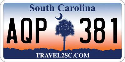 SC license plate AQP381