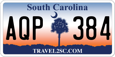 SC license plate AQP384