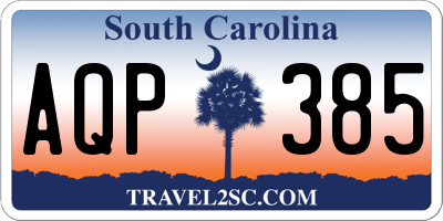 SC license plate AQP385