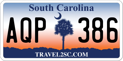 SC license plate AQP386