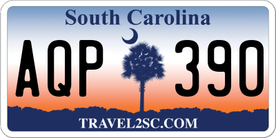 SC license plate AQP390