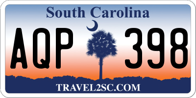 SC license plate AQP398