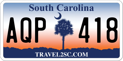 SC license plate AQP418