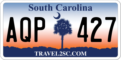 SC license plate AQP427