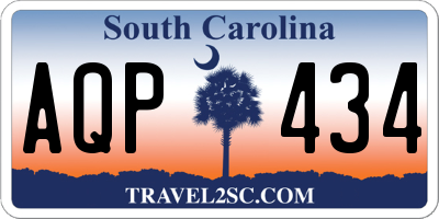 SC license plate AQP434