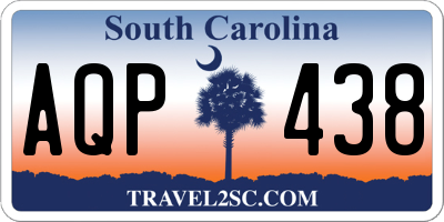 SC license plate AQP438