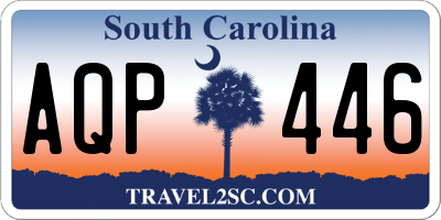 SC license plate AQP446