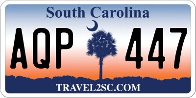 SC license plate AQP447