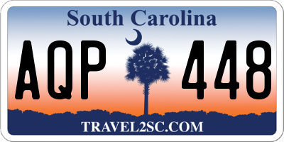 SC license plate AQP448