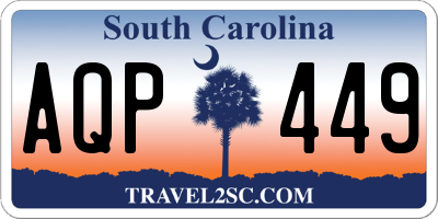 SC license plate AQP449