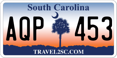 SC license plate AQP453