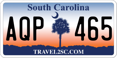 SC license plate AQP465