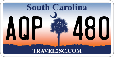 SC license plate AQP480