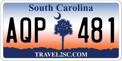 SC license plate AQP481