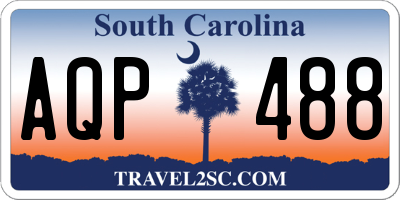 SC license plate AQP488