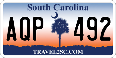 SC license plate AQP492