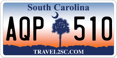 SC license plate AQP510