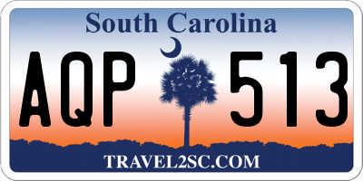 SC license plate AQP513