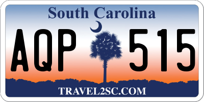 SC license plate AQP515
