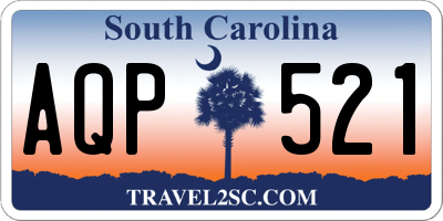 SC license plate AQP521