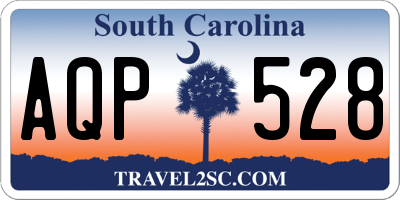 SC license plate AQP528