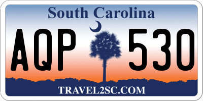 SC license plate AQP530