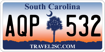 SC license plate AQP532