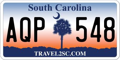 SC license plate AQP548