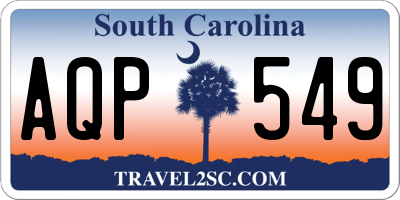 SC license plate AQP549