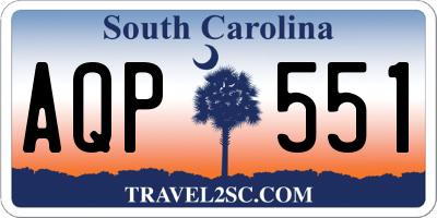 SC license plate AQP551