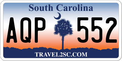 SC license plate AQP552