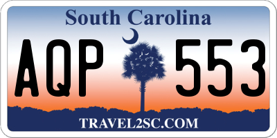 SC license plate AQP553