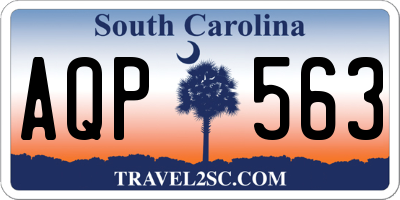 SC license plate AQP563