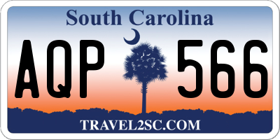 SC license plate AQP566