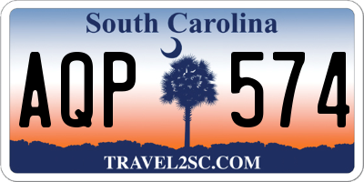 SC license plate AQP574