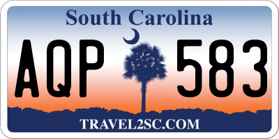 SC license plate AQP583