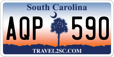 SC license plate AQP590