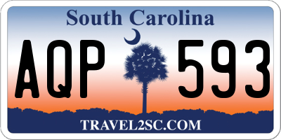 SC license plate AQP593