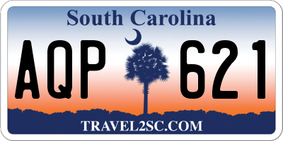 SC license plate AQP621