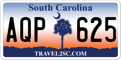 SC license plate AQP625