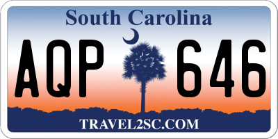 SC license plate AQP646
