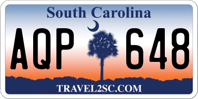 SC license plate AQP648