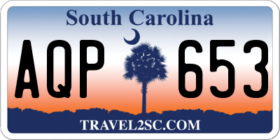 SC license plate AQP653