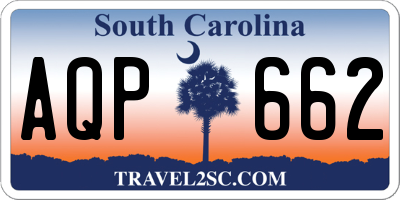 SC license plate AQP662