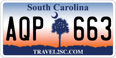 SC license plate AQP663